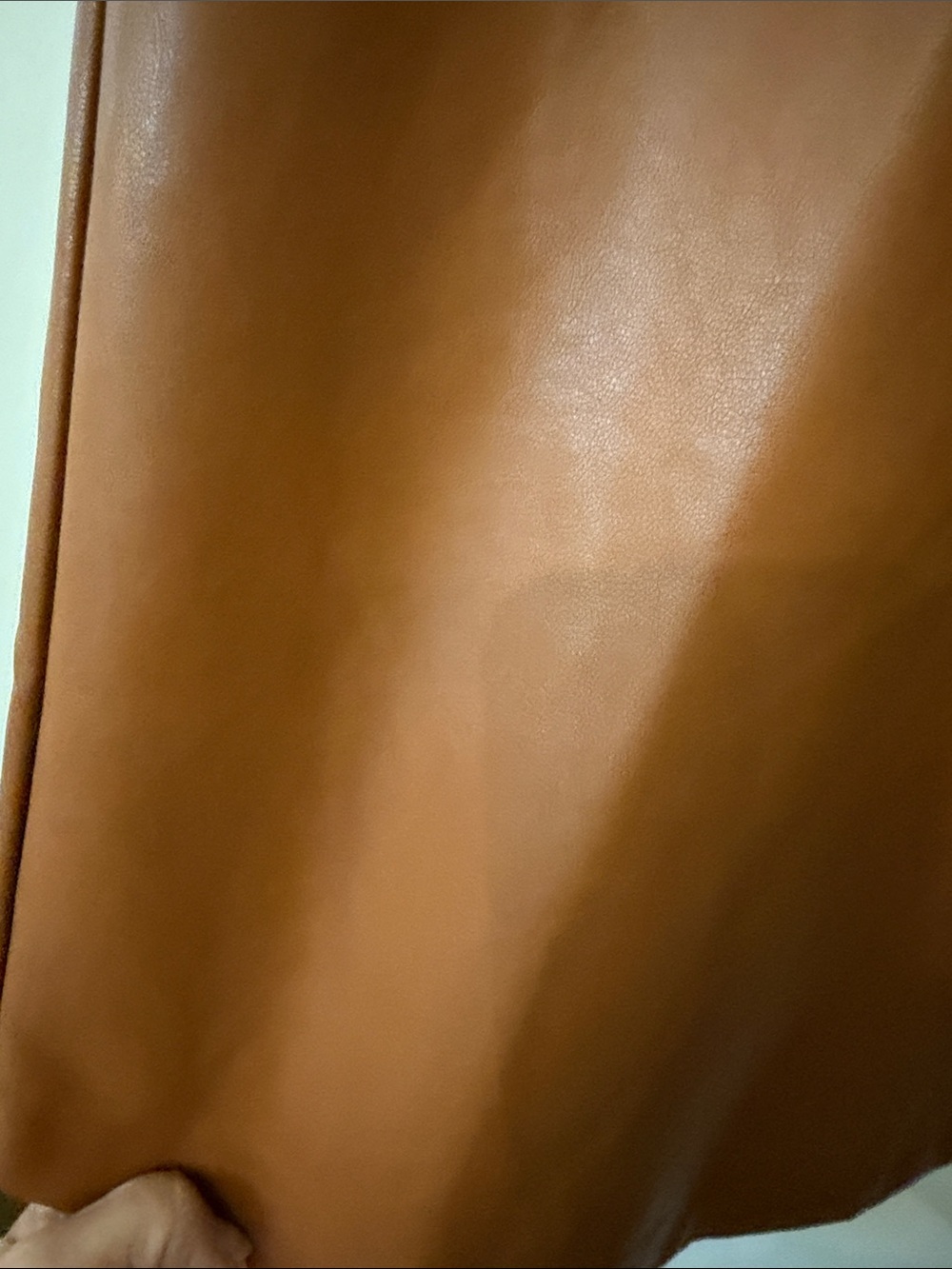 Brown Leather Like, GiGio stylish fall women’s Dress size med beautiful on - Picture 4 of 5